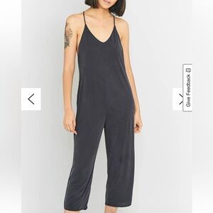 Small Silence & Noise Black Calina Culotte Slip Back Jumpsuit